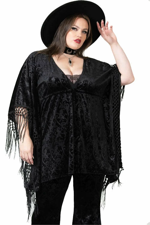 Killstar Mythic Mind Velvet Kimono In Black Festival Ready Unicorns 1 Killstar Mythic Mind Velvet Kimono In Black Festival Ready Unicorns