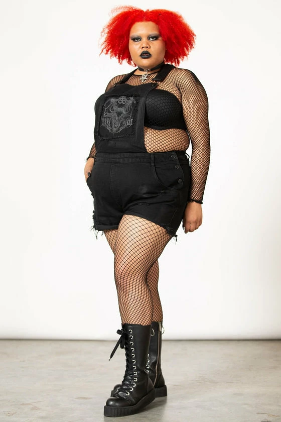 Killstar Foreteller Patch Denim Overalls With Distressed Detailing Festival Ready 9 Killstar Foreteller Patch Denim Overalls With Distressed Detailing Festival Ready - Image 9