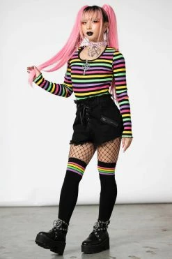 Killstar Nikiko Ribbed Long Sleeve Rainbow Top -Timeless London Shop NIKKO RIBBED LONG SLEEVE TOP W C x1600 3ee28c92 565e 4660 a4be 0f90b4d533bd 560x
