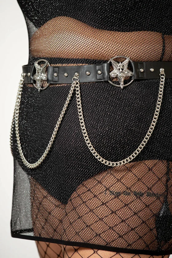 Killstar Our Inner Circle Black Statement Belt Baphomet 4 Killstar Our Inner Circle Black Statement Belt Baphomet - Image 4