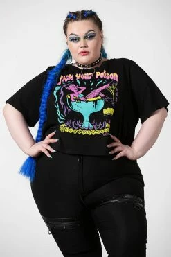 Killstar Pick Your Poison Box Crop Top T-shirt -Timeless London Shop POISON BOX CROP TOP PLUS WOMENS 5 x1600 1 560x