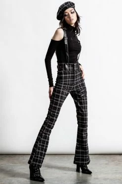 Killstar Prophet Of Doom Flared Suspender Trousers In Ash Tartan -Timeless London Shop PROPHET OF DOOM SUSPENDER TROUSERS ASH TARTAN C x1600 d1c970df 1251 480f b296 e9e634165b0a 560x