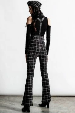 Killstar Prophet Of Doom Flared Suspender Trousers In Ash Tartan -Timeless London Shop PROPHET OF DOOM SUSPENDER TROUSERS ASH TARTAN E x1600 465f3648 c16c 45aa b437 3d11192fd47c 560x