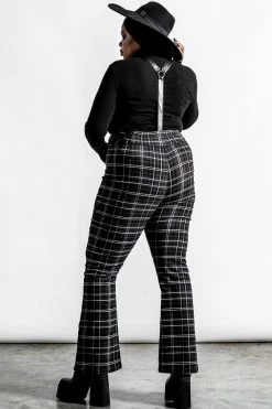 Killstar Prophet Of Doom Flared Suspender Trousers In Ash Tartan -Timeless London Shop PROPHET OF DOOM SUSPENDER TROUSERS ASH TARTAN PLUS D x1600 807e52db 55f2 4fd3 866d b5812c0c7ebf 560x