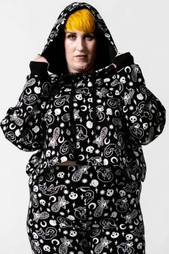 Killstar Purr Off Cropped Hoodie In Black Cat Print! -Timeless London Shop PURR OFF CROPPED HOODIE PLUS C x1600 61cf2828 adca 4391 895f fb3a78b05e1d 560x