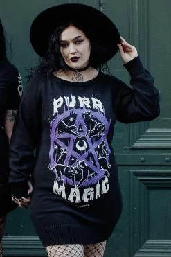 Killstar Purr Magic Knit Sweater Cat Print -Timeless London Shop PURRMAGICSWEATERB x1600 fb243279 f3f0 4d4b 9ae1 63d311e220db 560x