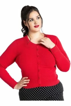 Hell Bunny Paloma Cardigan In Red
