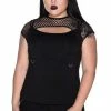 Killstar Ramona Mesh Cap-Sleeve Top