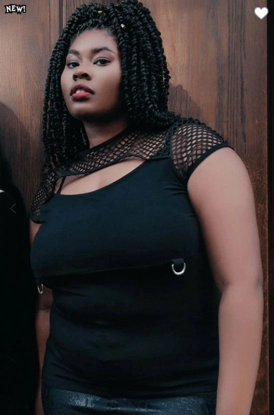 Killstar Ramona Mesh Cap-Sleeve Top 5 Killstar Ramona Mesh Cap-Sleeve Top - Image 5