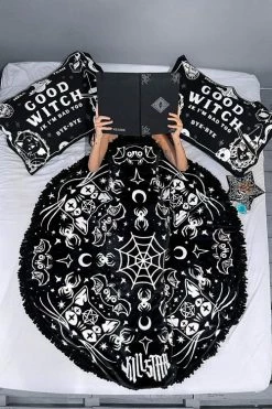 Killstar Spoopy Round Blanket