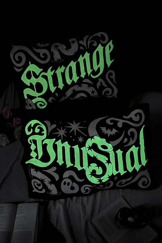Killstar Strange & Unusual Pillowcase Set GLOW IN THE DARK! 2 Killstar Strange & Unusual Pillowcase Set GLOW IN THE DARK! - Image 2