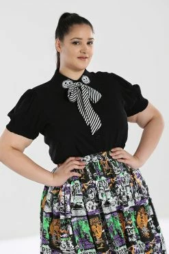 Hell Bunny Skelli Blouse 23 Hell Bunny Skelli Blouse -Timeless London Shop SkelliBlouse FP a1c3d627 88d1 4d91 a4f8 734adf2915e5 560x