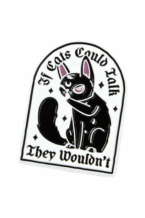 Killstar Talk Much Enamel Pin 1 Killstar Talk Much Enamel Pin