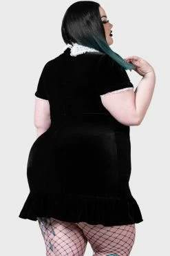 Killstar Trick N'Treat Dress In Black Velvet With Lace Collar -Timeless London Shop TRICK N TREAT DRESS PLUS W F x1600 4afc9a66 3fac 4d37 a78a 3418ebdacbe1 560x