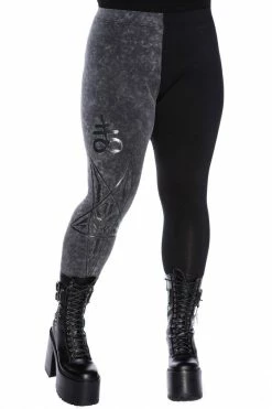 Killstar Two-Faced Witch Leggings -Timeless London Shop TwoFacedWitchLeggins PF 560x
