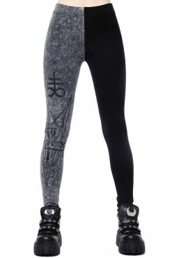 Killstar Two-Faced Witch Leggings -Timeless London Shop TwoFacedWitchLeggins RF 560x