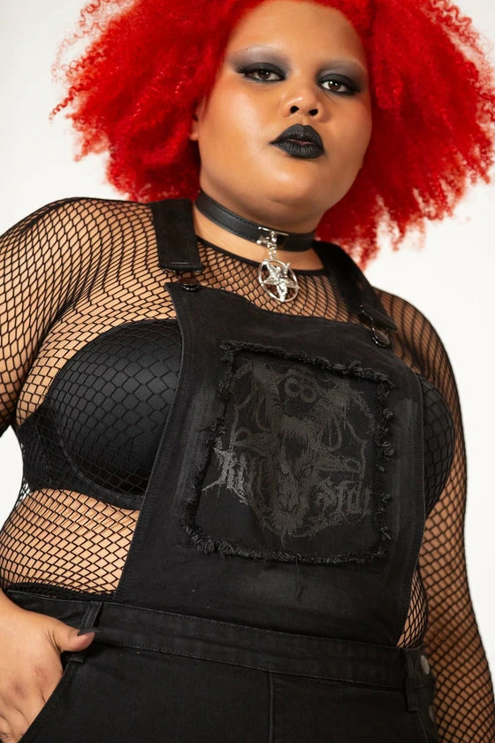 Killstar Foreteller Patch Denim Overalls With Distressed Detailing Festival Ready 13 Killstar Foreteller Patch Denim Overalls With Distressed Detailing Festival Ready - Image 13