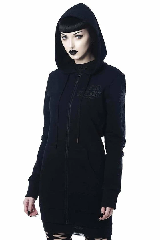 Killstar Weirdo Hooded Dress In Black 5 Killstar Weirdo Hooded Dress In Black - Image 5