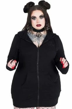 Killstar Weirdo Hooded Dress In Black 8 Killstar Weirdo Hooded Dress In Black -Timeless London Shop WEIRDO LONGLINE HOODIE PLUS C 1024x1024 cc19c792 595d 4815 a756 009f7058403c 560x