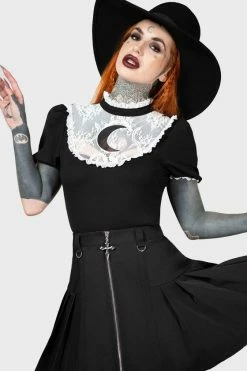 Killstar Wish Upon A Moon Top Lace And Crescent Moon Detail -Timeless London Shop WISH UPON A MOON TOP W B x1600 5751b801 f6eb 4d6a 958a 434ebdf78466 560x