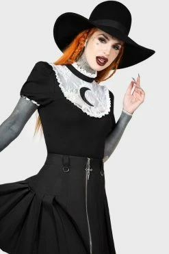 Killstar Wish Upon A Moon Top Lace And Crescent Moon Detail -Timeless London Shop WISH UPON A MOON TOP W C x1600 15232345 8242 4a42 a727 2b0ff1433621 560x