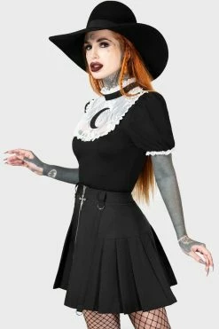 Killstar Wish Upon A Moon Top Lace And Crescent Moon Detail -Timeless London Shop WISH UPON A MOON TOP W E x1600 a9418eac 13ec 4133 ba38 de29b9cd23cb 560x