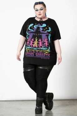 Killstar Witches Sabbath Relaxed Top T-shirt -Timeless London Shop WITCHES SABBATH RELAXED TOP PLUS WOMENS 2 x1600 ba15090f 02bd 4503 a721 280d4086e93f 560x