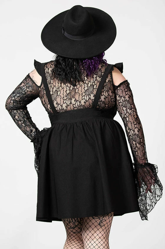 Killstar Yuna Suspender Skirt Ruffled Shoulders 2 Killstar Yuna Suspender Skirt Ruffled Shoulders - Image 2