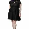 Killstar Yuna Suspender Skirt Ruffled Shoulders