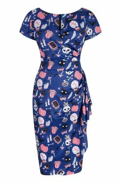 Lady Vintage Elsie Dress In Black Magic