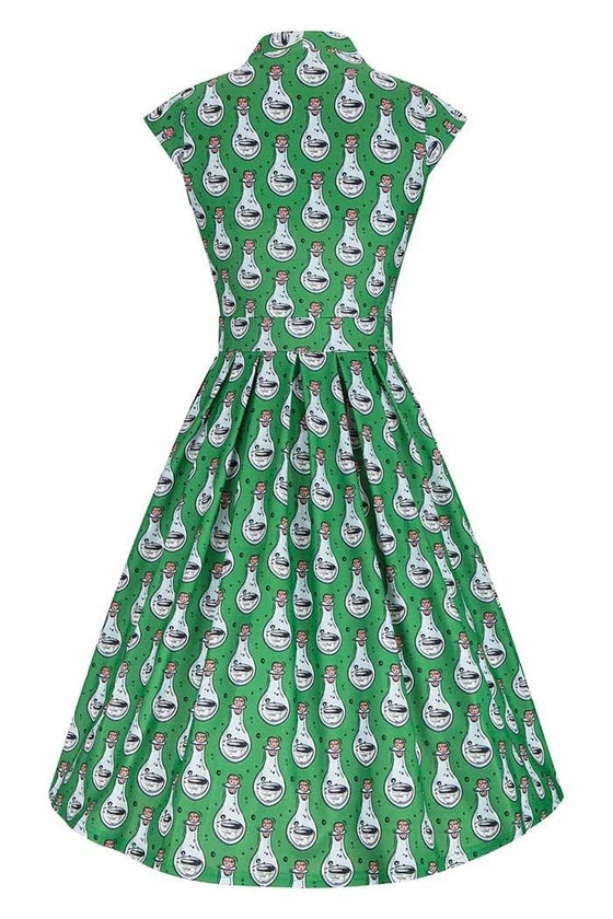 Lady Vintage Eva Dress In Potions Print 2 Lady Vintage Eva Dress In Potions Print - Image 2