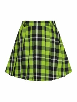 Collectif Daria Pleated Mini Skirt In Frogs Breath Tartan -Timeless London Shop daria frogs breath mini skirt p18183 1124697 zoom 560x