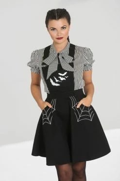 Hell Bunny Miss Muffet Pinafore Dress -Timeless London Shop hlb40014 miss muffet pinafore dress blk 02 560x