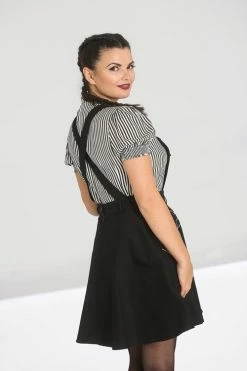 Hell Bunny Miss Muffet Pinafore Dress -Timeless London Shop hlb40014 miss muffet pinafore dress blk 03 560x