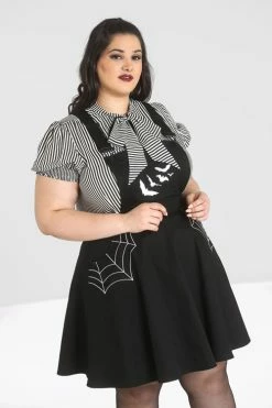 Hell Bunny Miss Muffet Pinafore Dress -Timeless London Shop hlb40014p miss muffet pinafore dress blk 02 560x