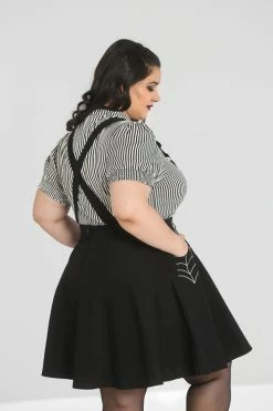 Hell Bunny Miss Muffet Pinafore Dress -Timeless London Shop hlb40014p miss muffet pinafore dress blk 03 560x