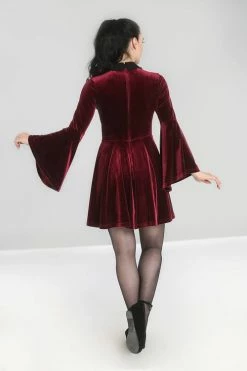Hell Bunny Prudence Dress -Timeless London Shop hlb40015 prudence dress wine 02 1 560x
