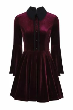 Hell Bunny Prudence Dress -Timeless London Shop hlb40015 prudence dress wine 10 2 560x
