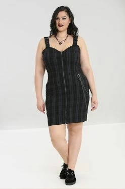 Hell Bunny Storm Mini Dress -Timeless London Shop hlb40134p storm mini dress grey 02 560x