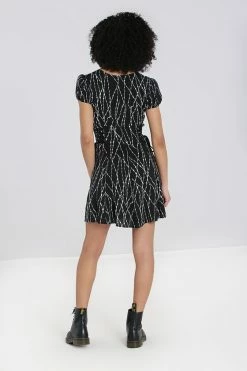 Hell Bunny Barbed Wire Mini Dress -Timeless London Shop hlb40181 barbed wire mini dress blk 04 560x