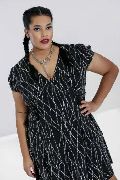 Hell Bunny Barbed Wire Mini Dress -Timeless London Shop hlb40181p barbed wire mini dress blk 02 560x