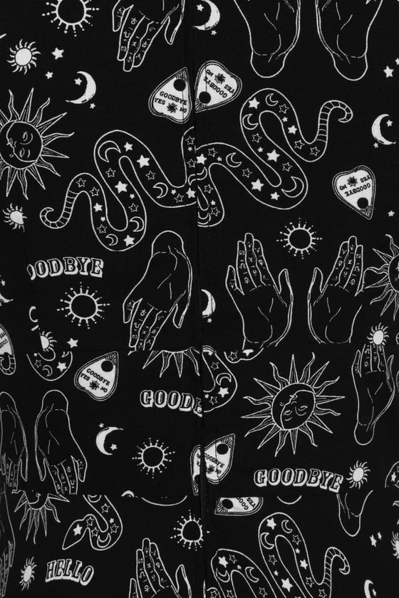 Hell Bunny Hello Goodbye Dress Maxi Ouija Halloween Print 13 Hell Bunny Hello Goodbye Dress Maxi Ouija Halloween Print - Image 13