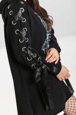 Hell Bunny Medusa Oversized Hoodie Dress Loungewear Collection -Timeless London Shop hlb40222 medusa hoodie dress black 03 1 1 b98f3e7f f57e 4211 b859 6a9a6cf002e7 560x