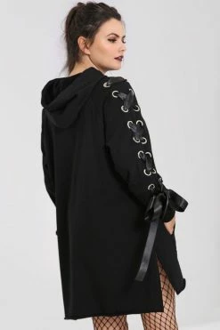Hell Bunny Medusa Oversized Hoodie Dress Loungewear Collection -Timeless London Shop hlb40222 medusa hoodie dress black 06 1 1 79557518 bc1b 4b10 af6a 4628805dfe6d 560x
