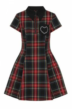 Hell Bunny Heather Mini Dress Tartan With Collar -Timeless London Shop hlb40238 heather mini dress tar 10 ca353c4f a2ff 4900 bacf a82793bc63be 560x