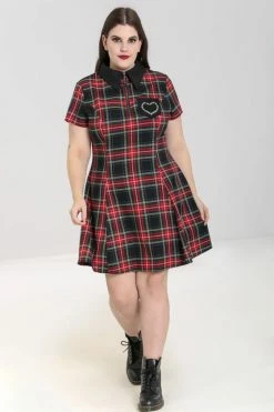 Hell Bunny Heather Mini Dress Tartan With Collar -Timeless London Shop hlb40238p heather mini dress 02 18f7546a aabd 4443 b075 a4c7d1698675 560x