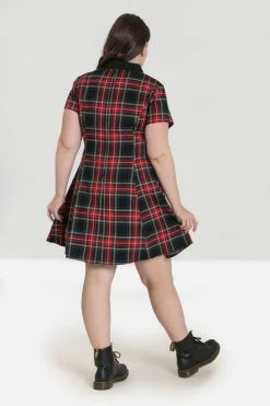 Hell Bunny Heather Mini Dress Tartan With Collar -Timeless London Shop hlb40238p heather mini dress 04 89158368 6104 4fb9 b1ac c992cea13c3f 560x