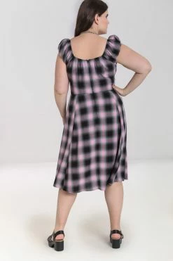 Hell Bunny Hayley Dress Pink Check Tartan Grunge 18 Hell Bunny Hayley Dress Pink Check Tartan Grunge -Timeless London Shop hlb40252p hayley dress 04 560x