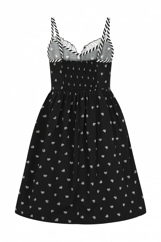 Hell Bunny Ribcage Babydoll Dress Ribcage Hearts With Stripe Detail 10 Hell Bunny Ribcage Babydoll Dress Ribcage Hearts With Stripe Detail - Image 10