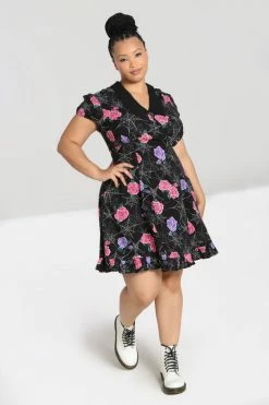 Hell Bunny Eloise Mini Dress Floral Print With Webs 15 Hell Bunny Eloise Mini Dress Floral Print With Webs -Timeless London Shop hlb40283p eloise mini dress blk 01 560x